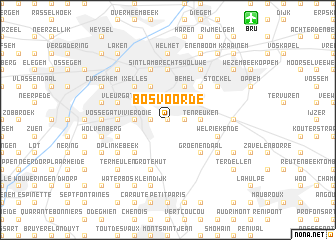 map of Bosvoorde