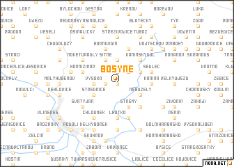 map of Bosyně