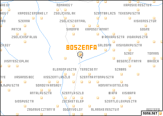 map of Bőszénfa