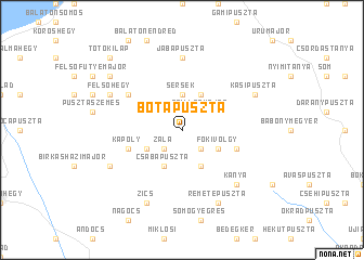 map of Bótapuszta