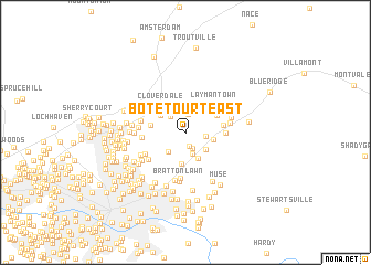 map of Botetourt East