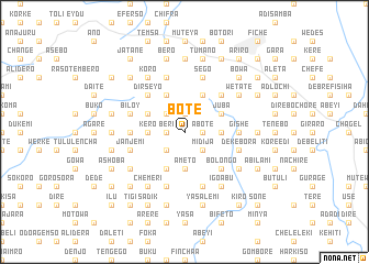 map of Botʼē