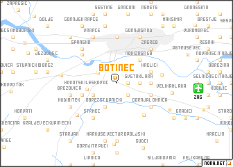 map of Botinec