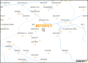 map of Botineşti