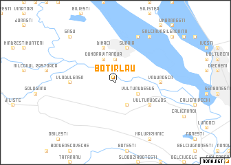 map of Boţîrlău