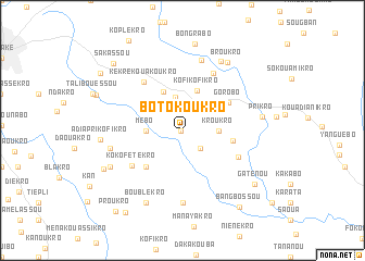 map of Botokoukro