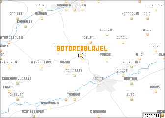 map of Botorca-Blăjel