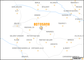 map of Botoşana