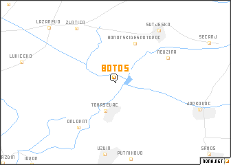 map of Botoš