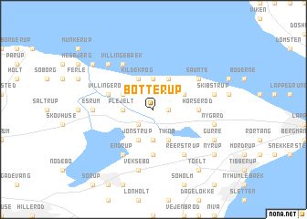 map of Bøtterup