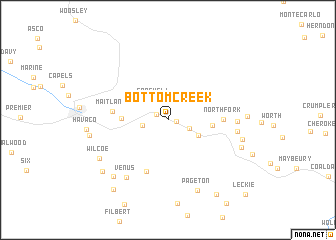 map of Bottom Creek