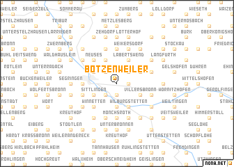 map of Botzenweiler