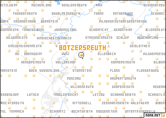 map of Botzersreuth