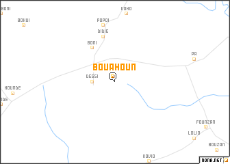 map of Bouahoun