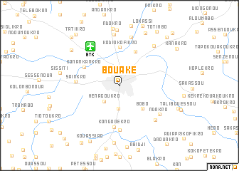 map of Bouaké