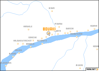 map of Bouaki