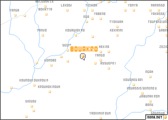 map of Bouakro