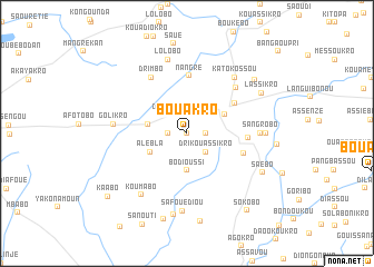 map of Bouakro