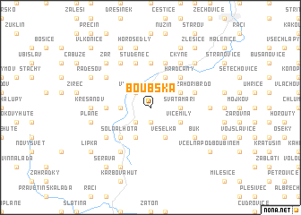 map of Boubská