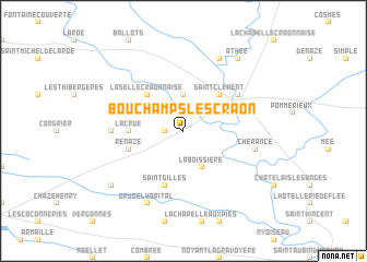 map of Bouchamps-lès-Craon