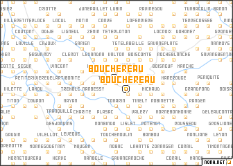 map of Bouchereau