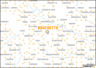 map of Bouchette