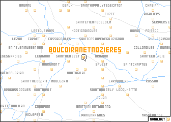 map of Boucoiran-et-Nozières