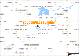 map of Bouconville-sur-Madt
