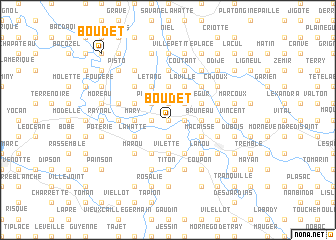 map of Boudet