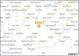 map of Boudy