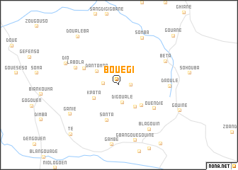 map of Bouégi