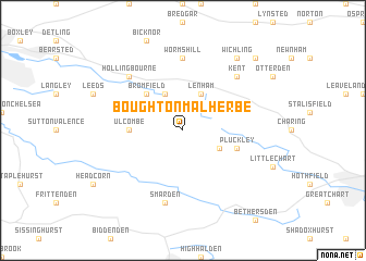 map of Boughton Malherbe