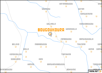 map of Bougoukoura