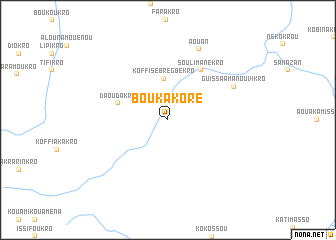 map of Boukakoré