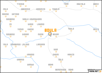 map of Boula