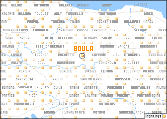map of Boula