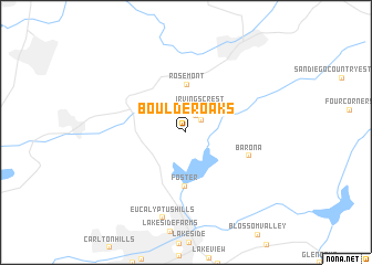map of Boulder Oaks