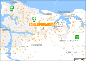 map of Boulevard Manor