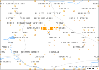 map of Bouligny