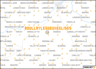 map of Boullay-les-Deux-Églises