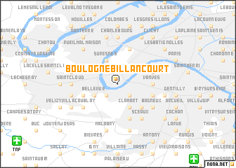 map of Boulogne-Billancourt