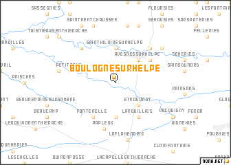 map of Boulogne-sur-Helpe