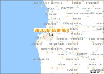 map of Boulogne-sur-Mer