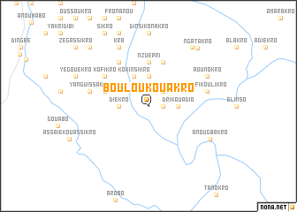 map of Bouloukouakro