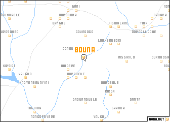 map of Bouna