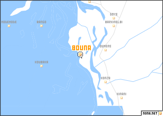 map of Bouna