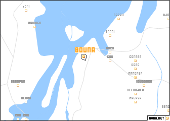 map of Bouna