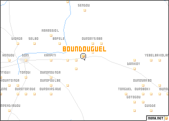 map of Boundouguèl