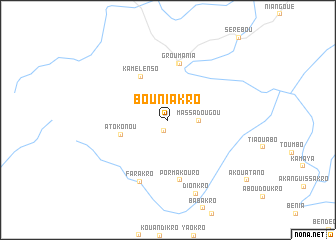 map of Bouniakro