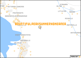 map of Bountiful Peak Summer Home Area